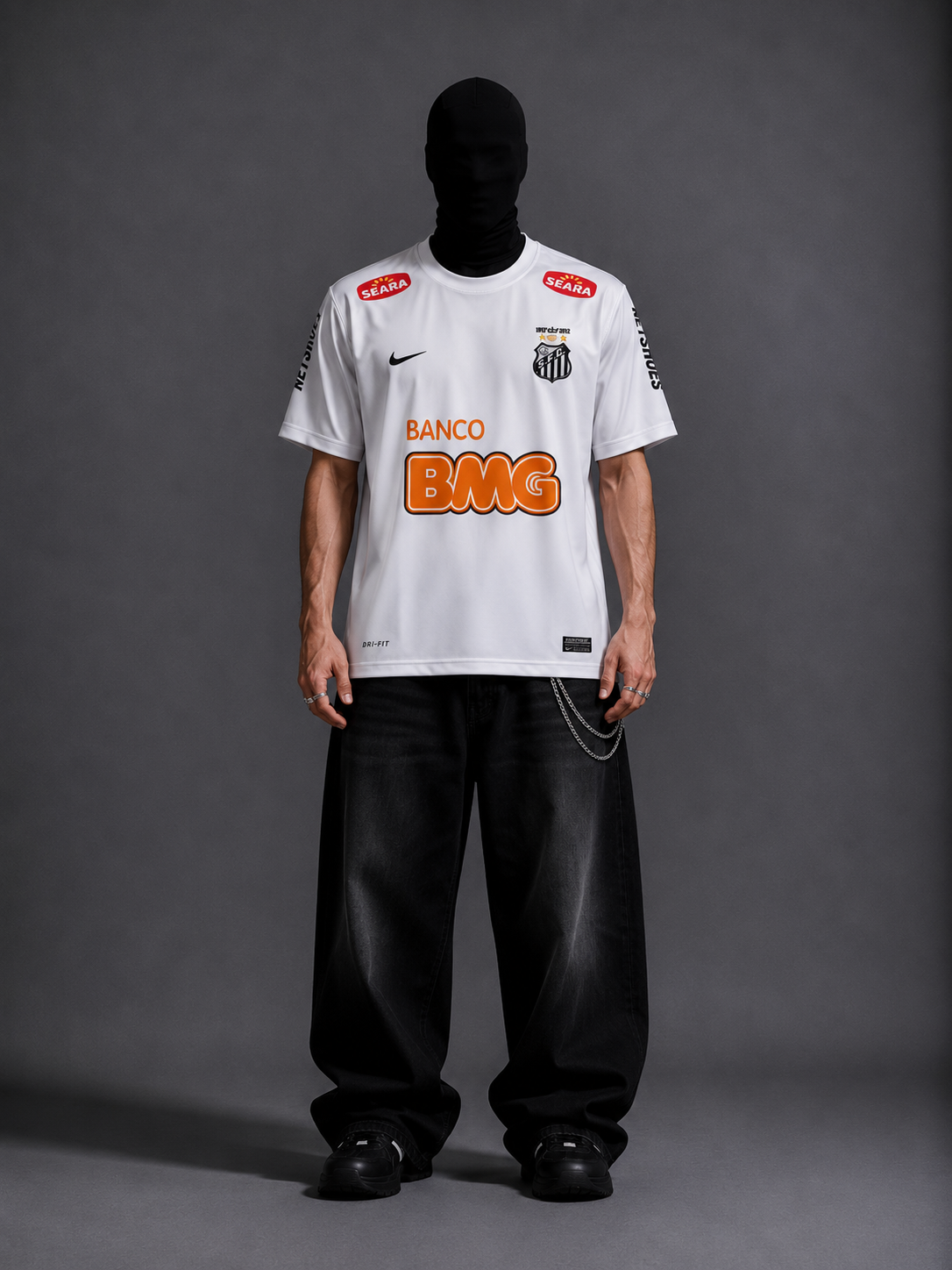 Santos FC Neymar half sleeves retro