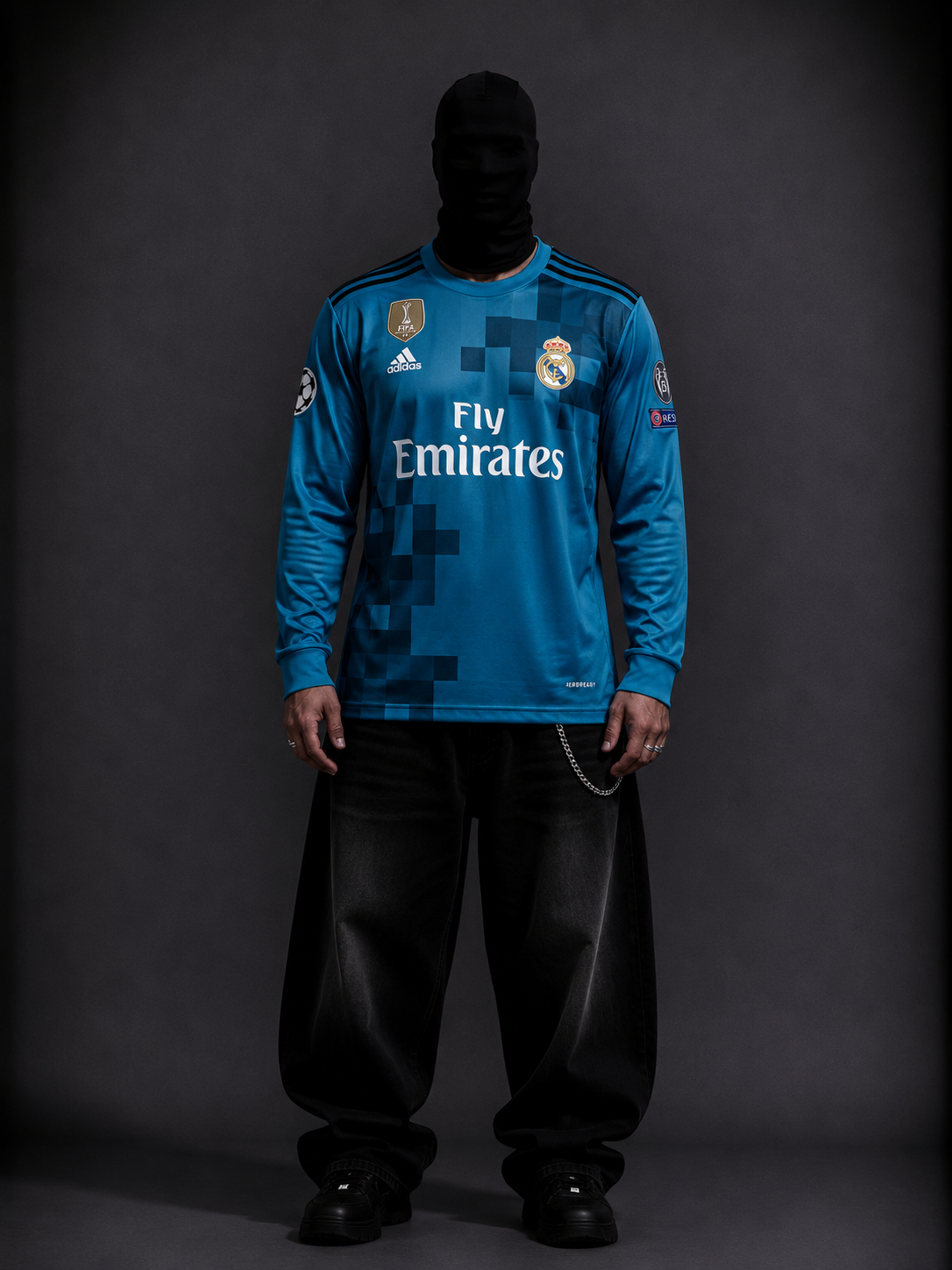 Real Madrid 2017-18 third kit full sleeves retro