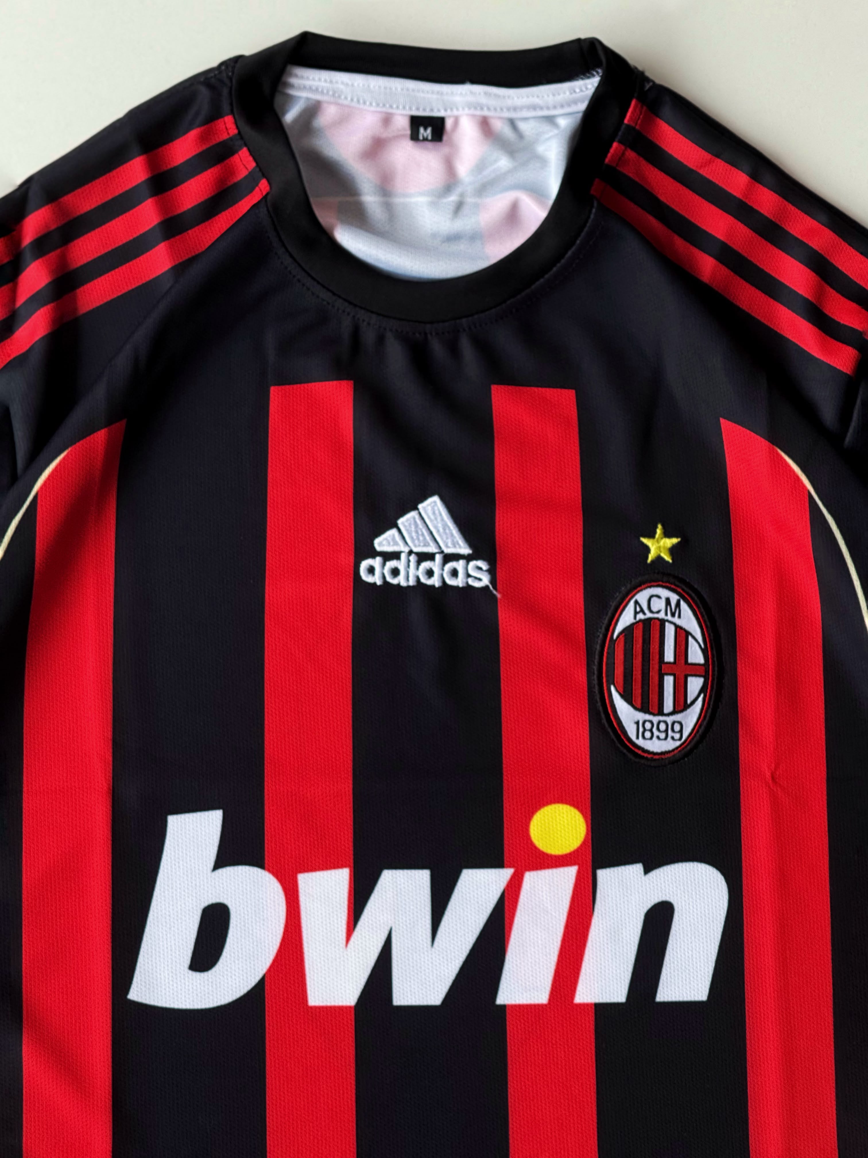 Ac milan 2006-07 home Maldini half sleeves retro
