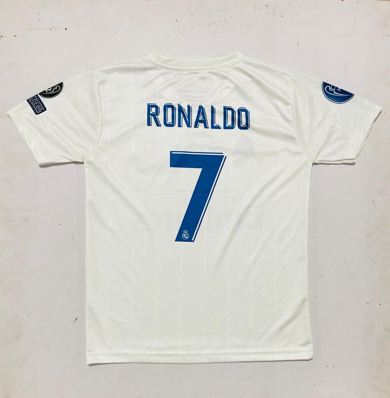 Real madrid 2017-18 Ronaldo home half sleeves retro